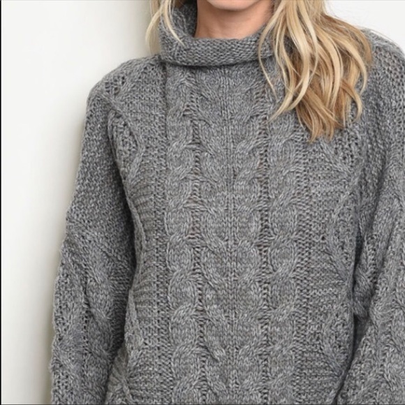 💋Gorgeous Gray Cowl Neck Wool Sweater🔥 - Picture 4 of 5